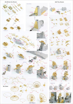 Pontos 22002F1 USS BB-63 Missouri 1945 Detail Up Set (Without wooden deck) 1/200 – imagen 29