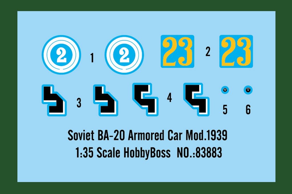 Hobby Boss 83883 Soviet BA-20 Armored Car Mod.1939 1/35 – image 3
