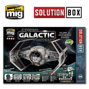 AMMO of Mig Jimenez 7720 HOW TO PAINT IMPERIAL GALACTIC FIGHTERS SOLUTION BOX – image 3