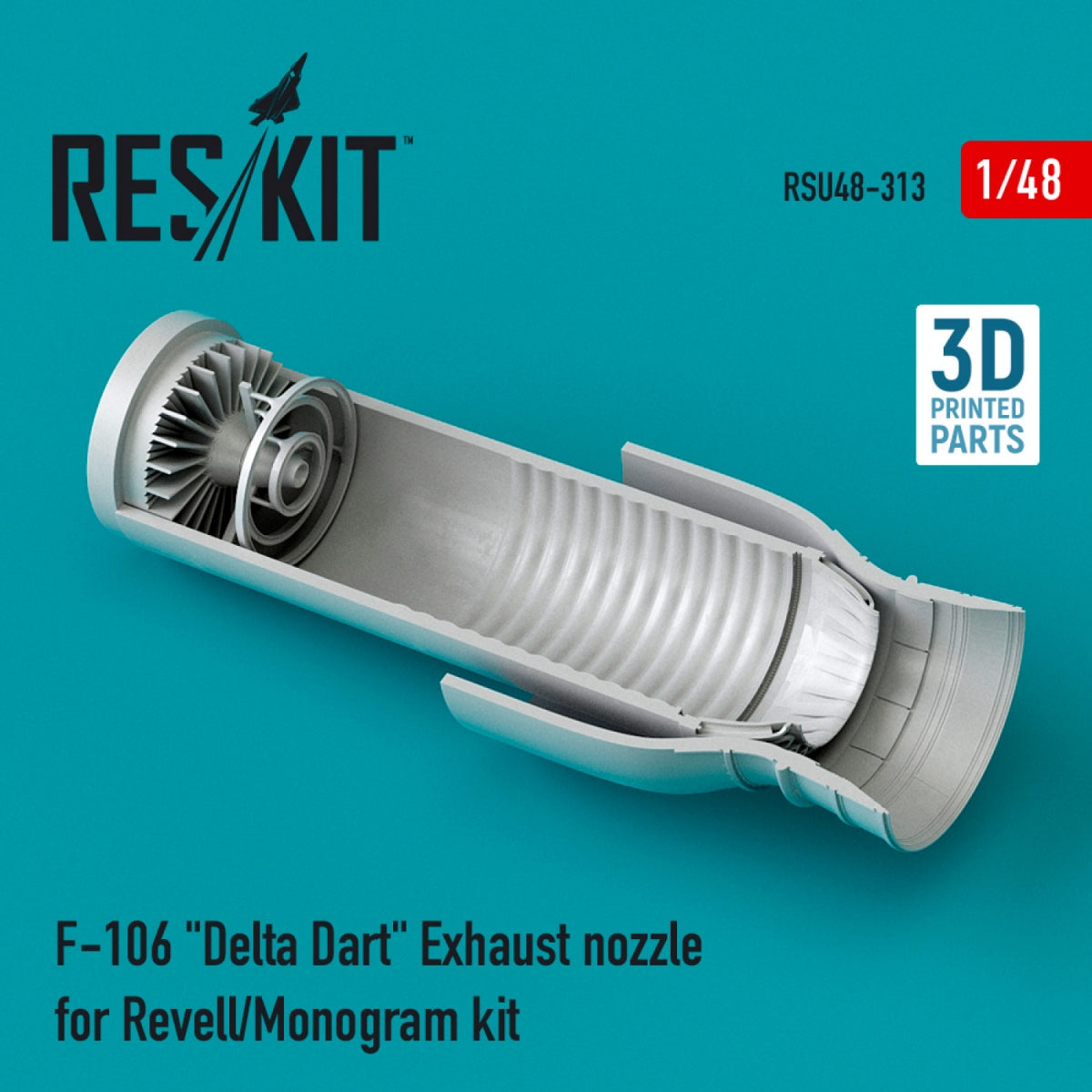 RESKIT RSU48-0313 F-106 &amp;quot;DELTA DART&amp;quot; EXHAUST NOZZLE FOR REVELL/MONOGRAM KIT 1/48 – immagine 2
