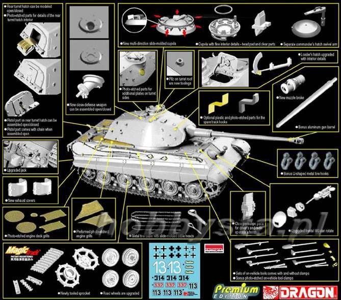 Dragon 6312 Sd.Kfz 182 KINGTIGER PORSCHE 1/35 – obrázek 2