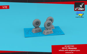 Armory Models AW72365 CH-21 Shawnee/Flying Banana wheels w/ weighted tires 1/72