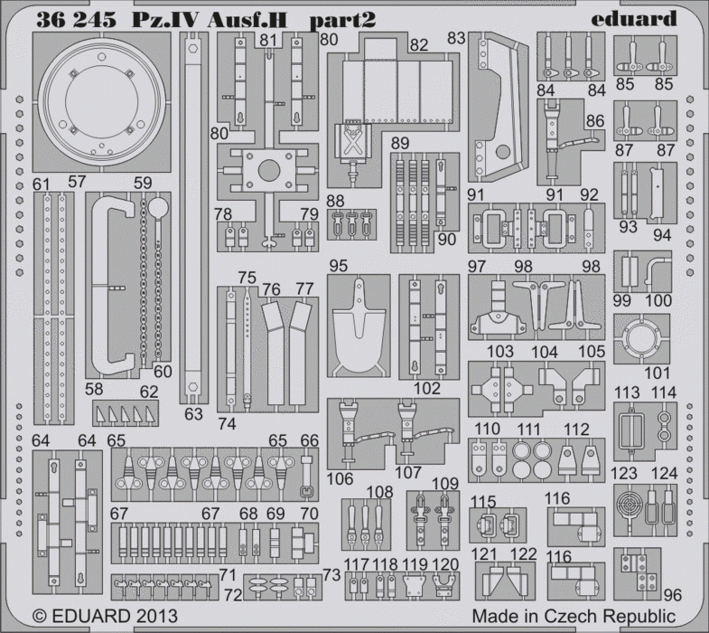 Eduard 36245 Pz. IV Ausf. H 1/35 Italeri – obrázek 2