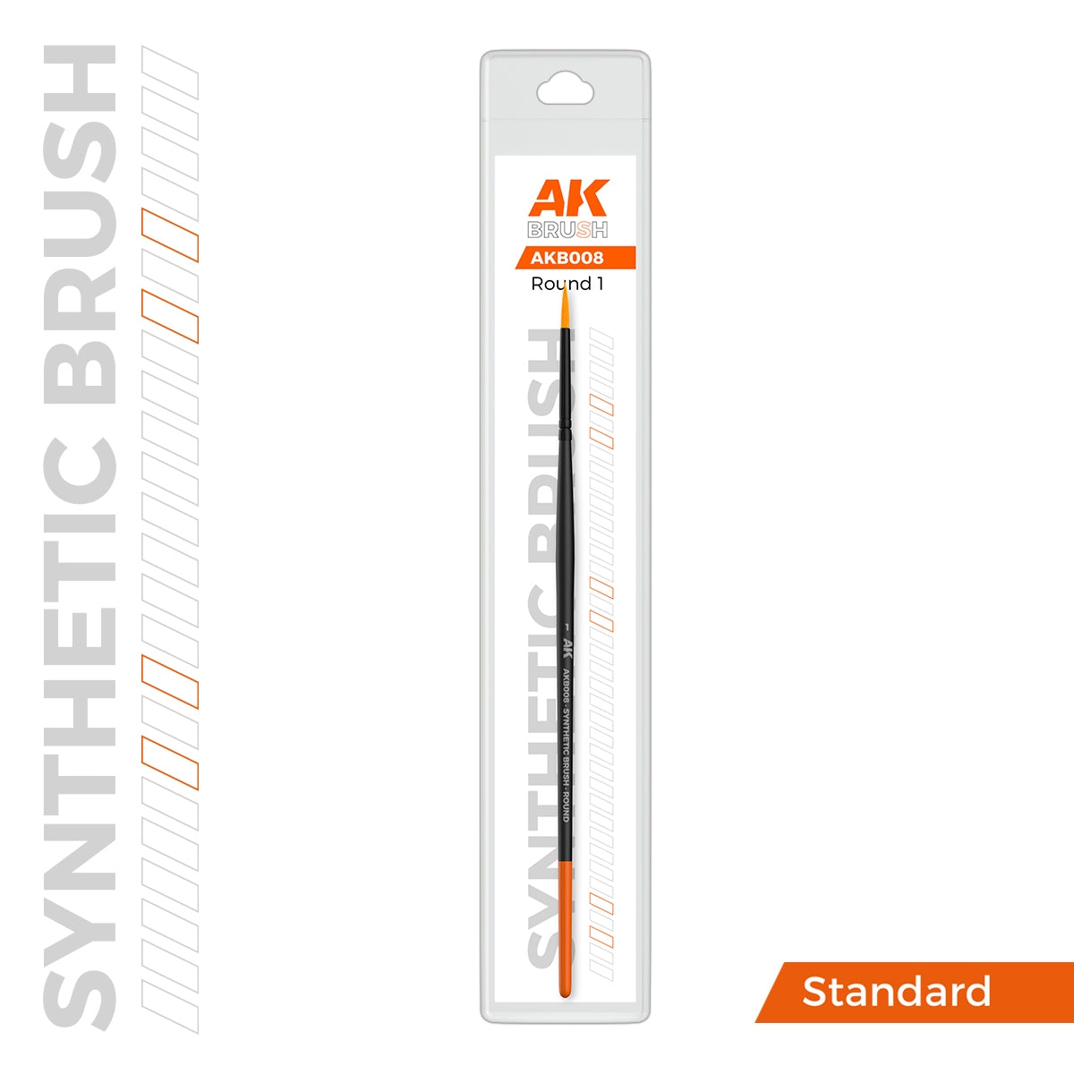 AK Interactive AKB008 AK SYNTHETIC BRUSH – ROUND 1 – image 2