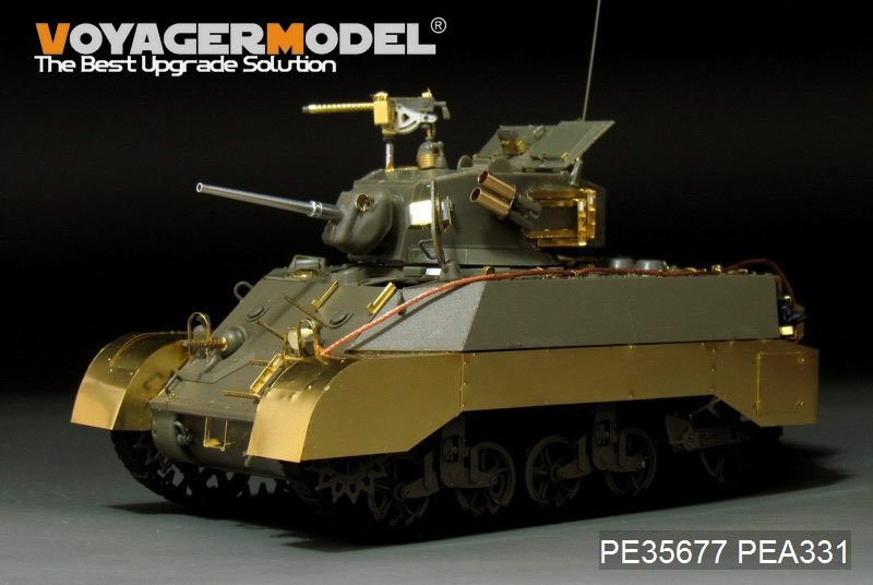 Voyager Model PEA331 WWII US M3A3 Stuart Fenders/Side skirts (FOR AFV CLUB KIT) 1/35 – obrázek 3