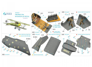 Quinta Studio QD48235 Pfalz D.IIIa 3D-Printed &amp;amp; colored Interior on decal paper (Eduard) 1/48 – immagine 2