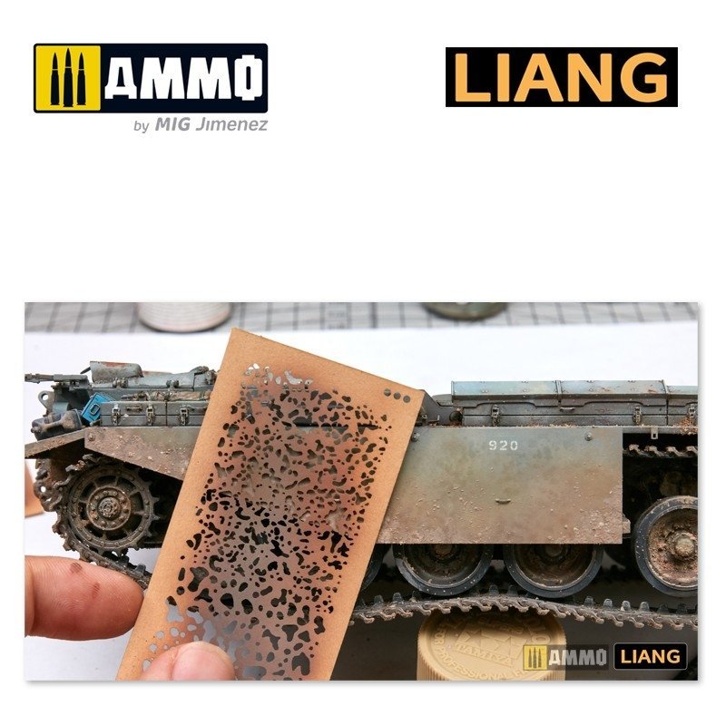 Liang 0001 Weathering Airbursh Stencils – imagen 5