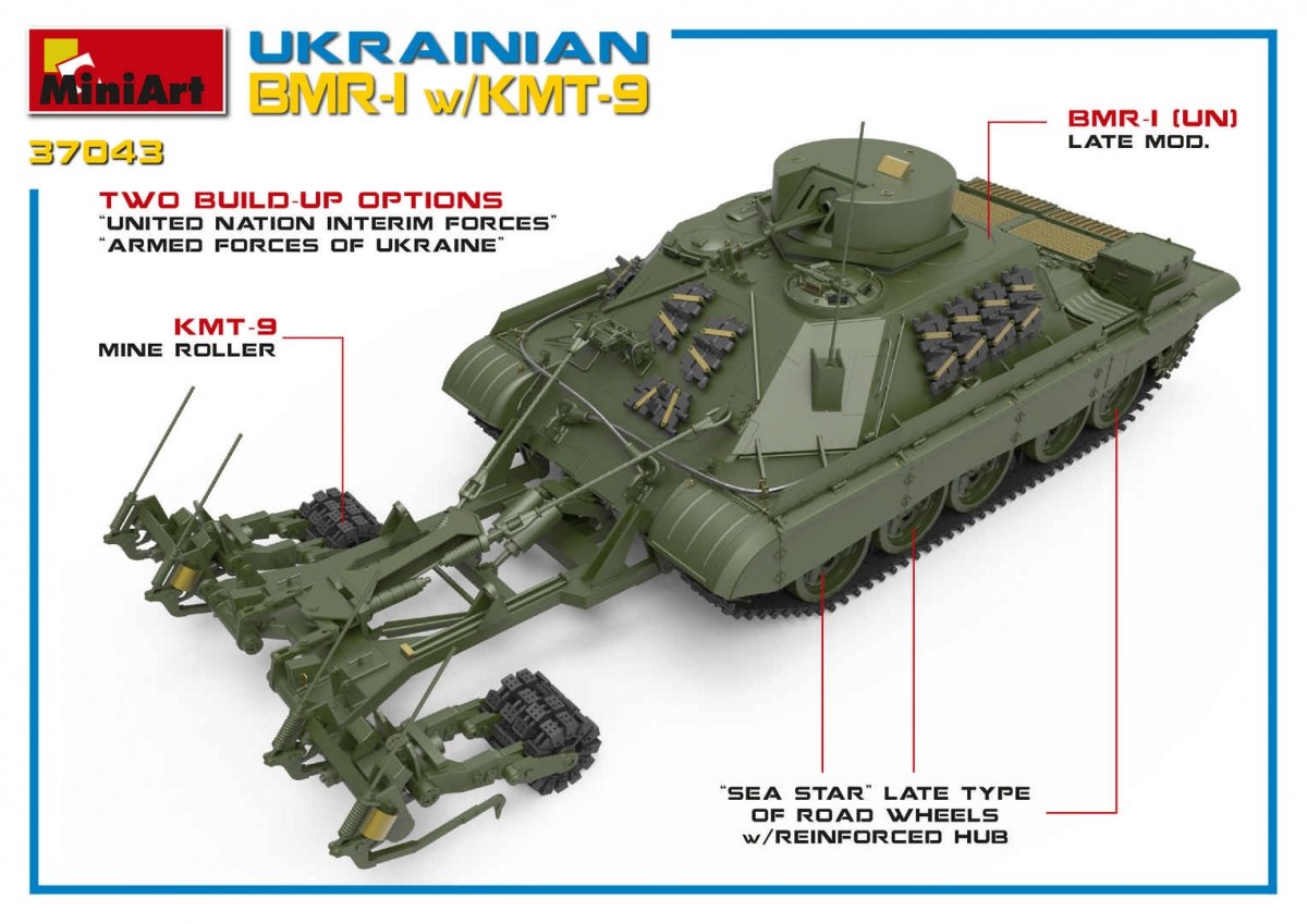 MiniArt 37043 UKRAINIEN BMR-1 avec KMT-9 1/35 – image 2