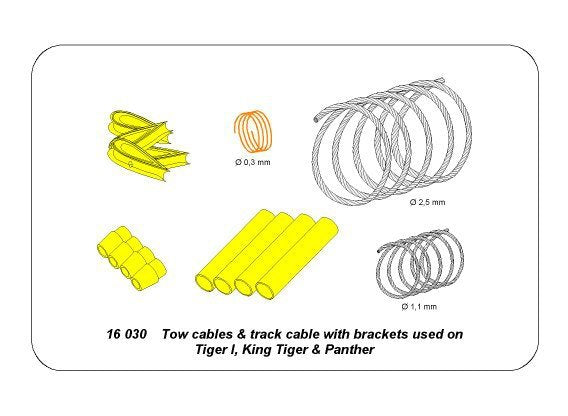 Aber 16030 Tow cables and track cables with brackets used on Tiger I, King Tiger and Panther (1/16) – imagen 6