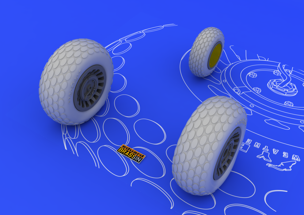Eduard 648057 P-61 wheels 1/48 (GREAT WALL HOBBY) – zdjęcie 2