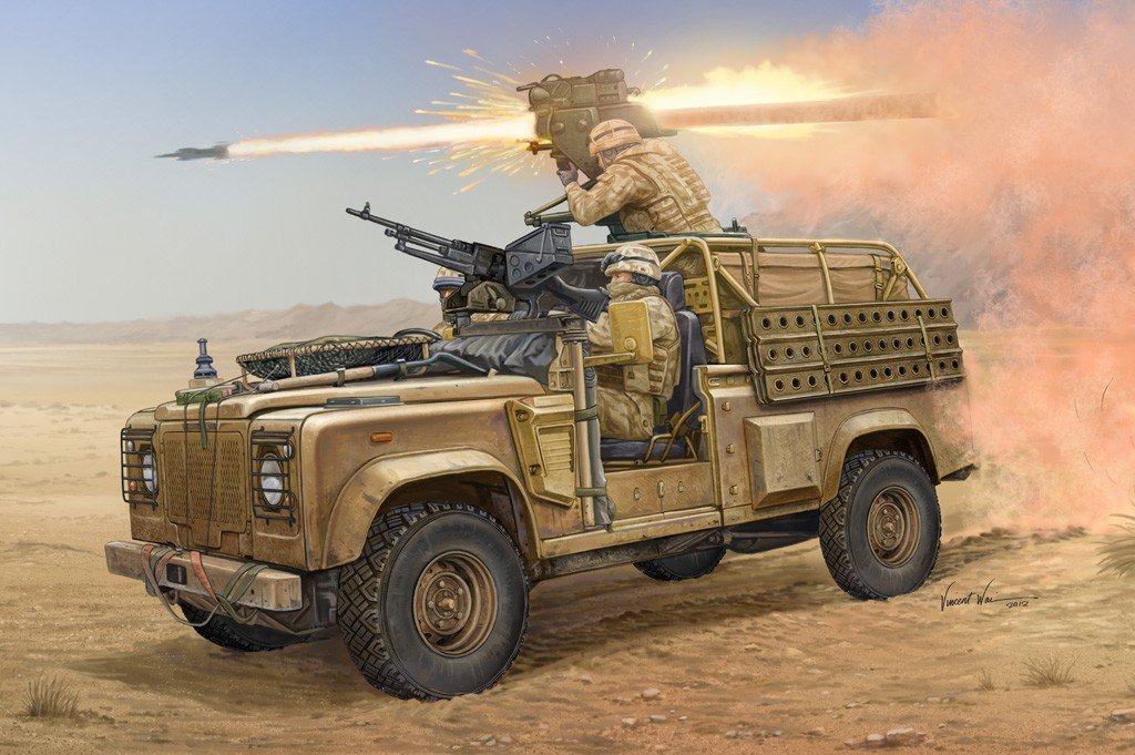 Hobby Boss 82447 Land Rover WMIK w/ MILAN ATGM 1/35