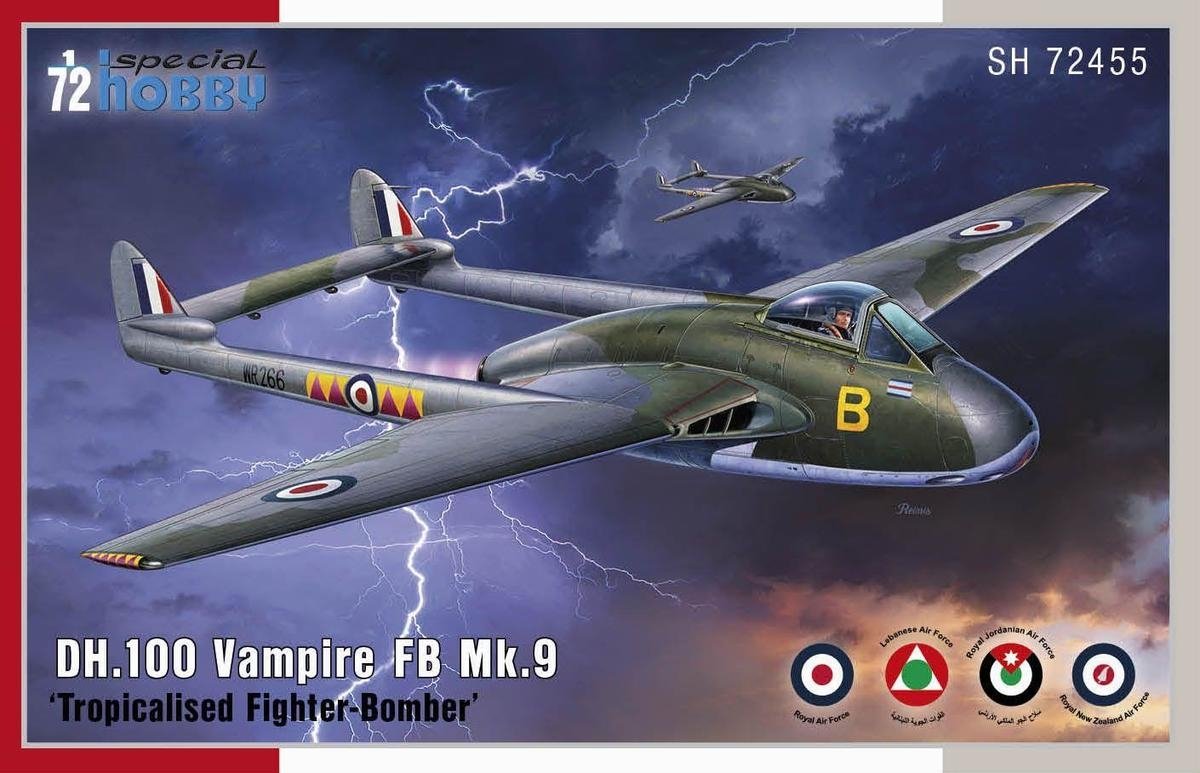 Special Hobby 72455 DH.100 Vampire FB.Mk.9 'Tropicalised Fighter-Bomber' 1/72