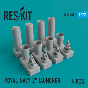 RESKIT RS72-0107 ROYAL NAVY 2&amp;quot; LAUNCHERS (4 PCS) 1/72 – image 2