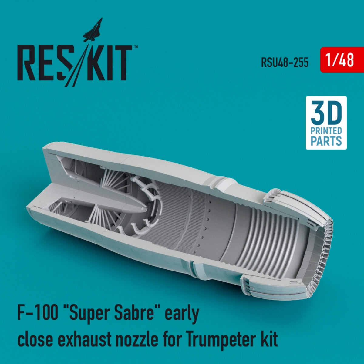 RESKIT RSU48-0255 F-100 &amp;quot;SUPER SABER&amp;quot; EARLY CLOSE EXHAUST NOZZLE FOR TRUMPETER KIT 1/48 – image 2