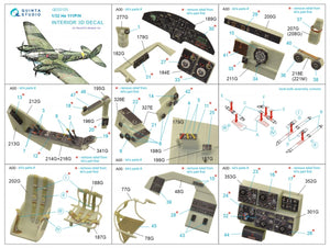 Quinta Studio QD32125 He 111 P/H 3D-Printed &amp;amp; colored Interior on decal paper (Revell/ProModeler) 1/32 – image 2