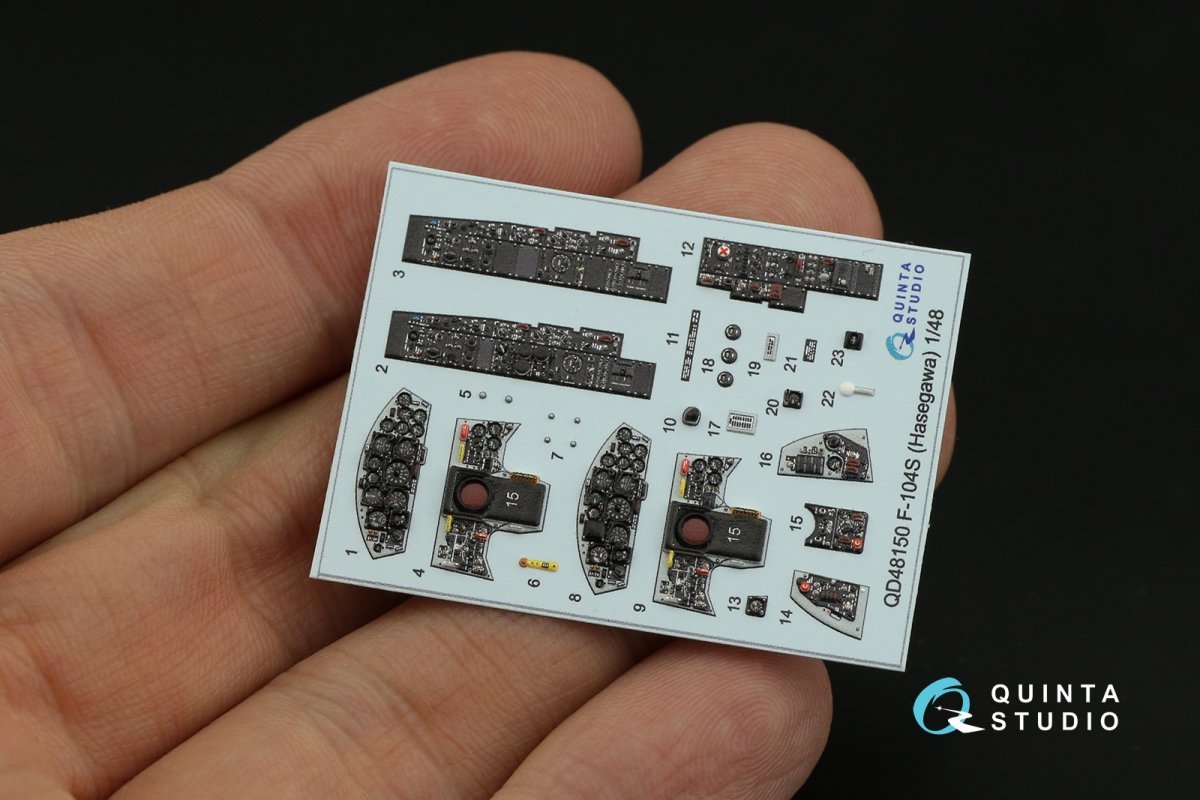 Quinta Studio QD48150 F-104S 3D-Printed &amp;amp; colored Interior on decal paper (Hasegawa) 1/48 – obrázek 7