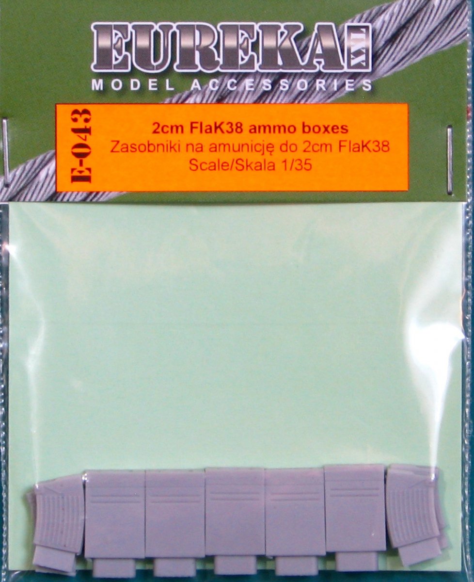 EUREKA XXL E-043 2 cm FlaK38 ammo boxes and magazines 1/35