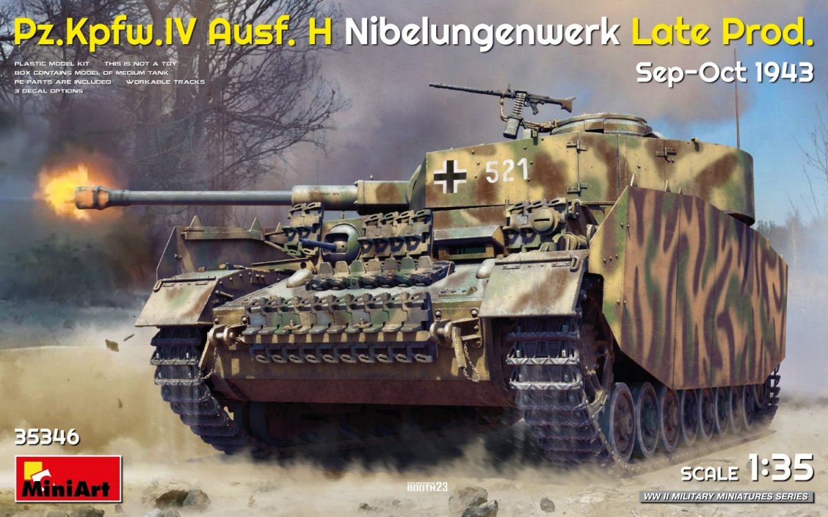 MiniArt 35346 Pz.Kpfw.IV Ausf. H Nibelungenwerk Late Prod. Sep-Oct 1943 1/35