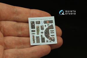 Quinta Studio QD48359 TBF-1 Avenger 3D-Printed &amp;amp; colored Interior on decal paper (Academy) 1/48 – obrázek 4