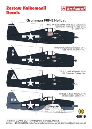 Techmod 48019 - Grumman F6F-5 Hellcat 1/48 – image 2