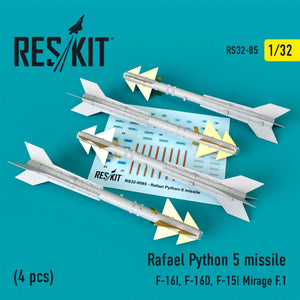 RESKIT RS32-0085 PYTHON 5 MISSILES (4PCS) 1/32