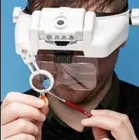 Lightcraft LC1769USB Professional LED Headband Magnifier With Bi-Plate Magnification Loupe / Headband Magnifying Glass, Pro LED, 1x 13x – Bild 4