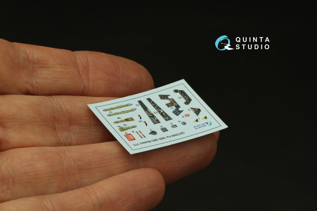 Quinta Studio QD72090 Fw 190D 3D-Printed &amp;amp; colored Interior on decal paper (IBG models) 1/72 – Bild 6
