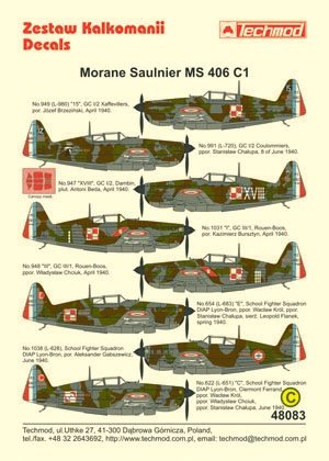 Techmod 48083 - Morane-Saulnier MS.406C1 1/48 – Bild 2