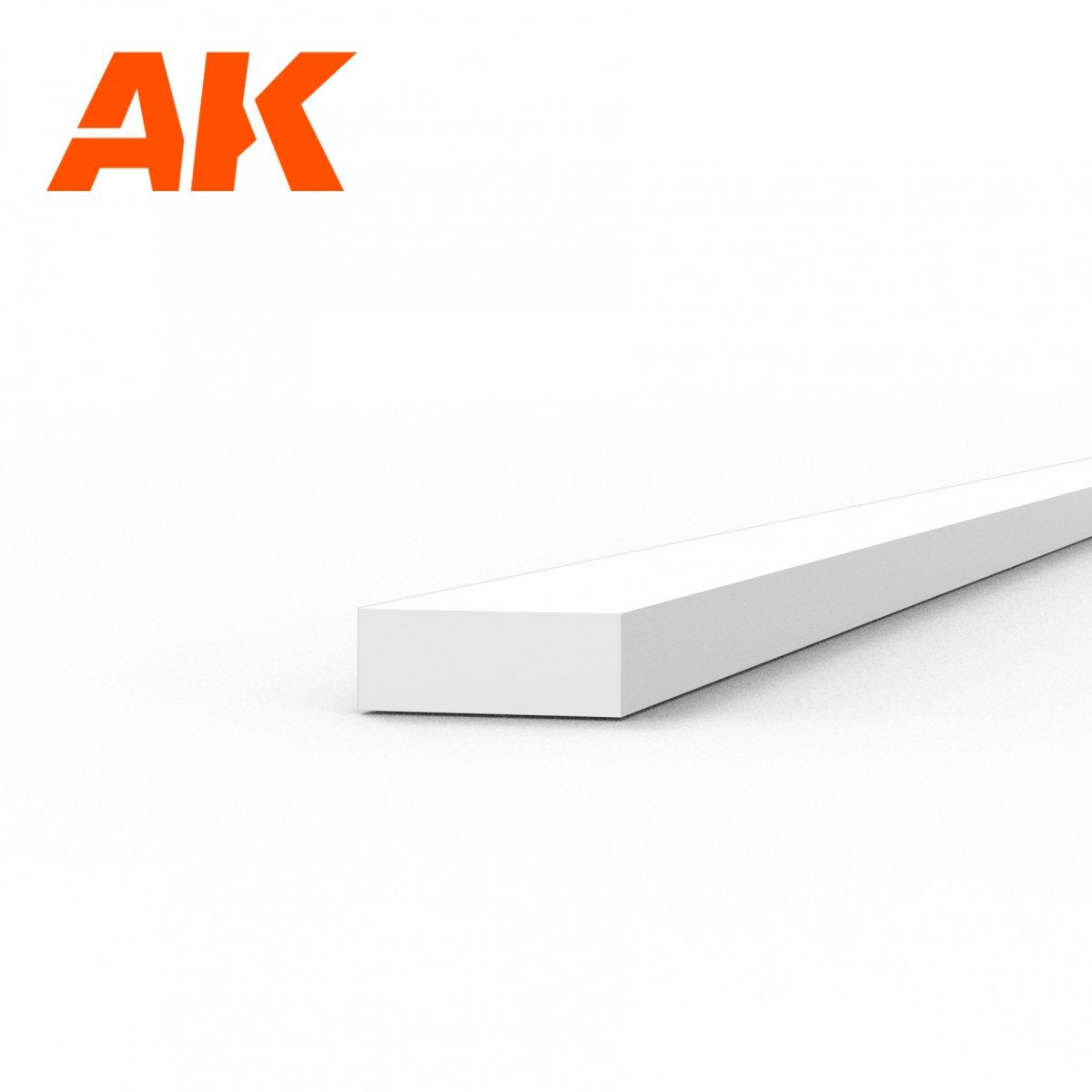 AK Interactive AK6515 STRIPS 0.75 X 2.00 X 350MM – STYRENE STRIP – (10 UNITS) – immagine 2
