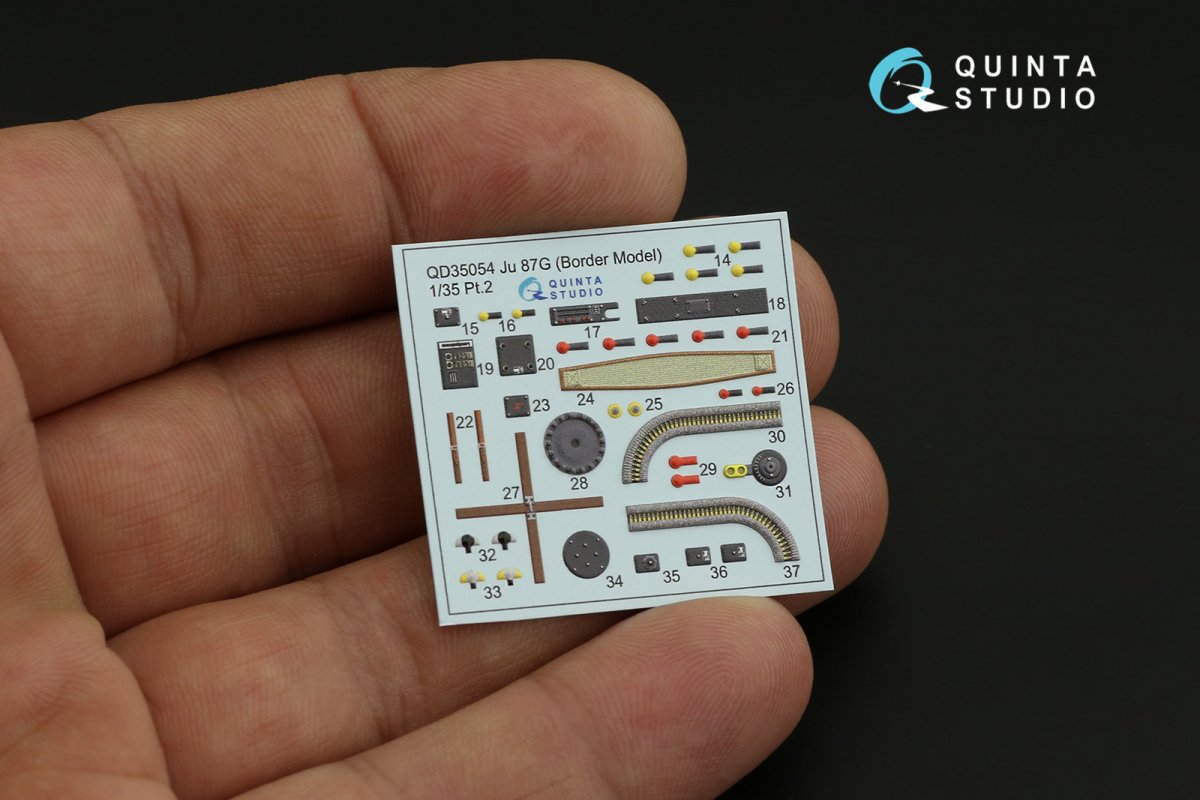Quinta Studio QD35054 Ju 87G 3D-Printed &amp;amp; colored Interior on decal paper ( Border Model ) 1/35 – immagine 10