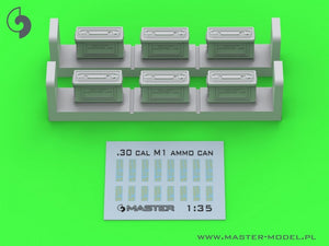 Master GM-35-091 M1 Ammo Boxes for Browning M1919 Rifle .30cal (7.62mm) (6 pcs.) - CLOSED 1/35