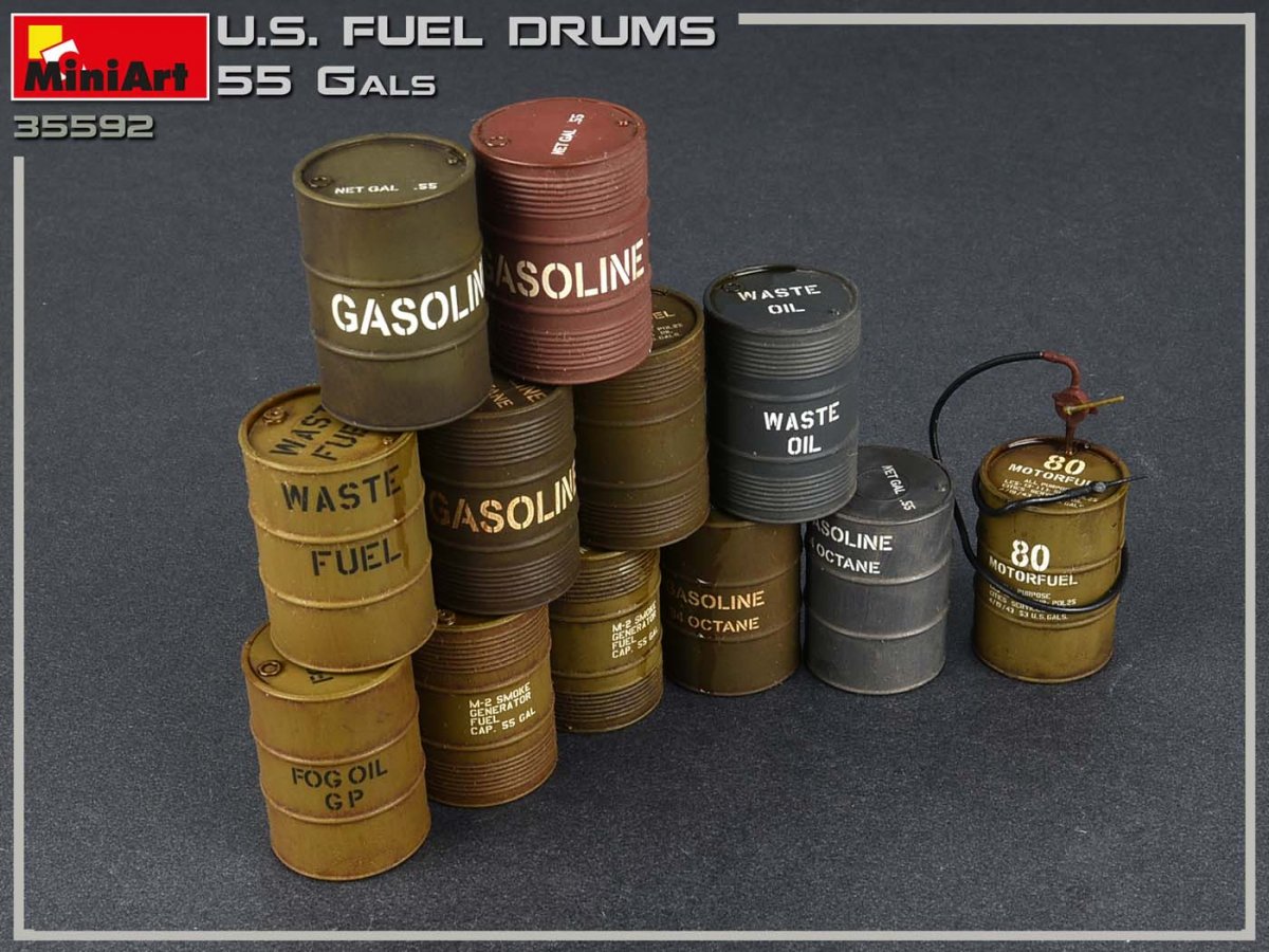 MiniArt 35592 US FUEL DRUMS 55 GALS. 1/35 – immagine 6