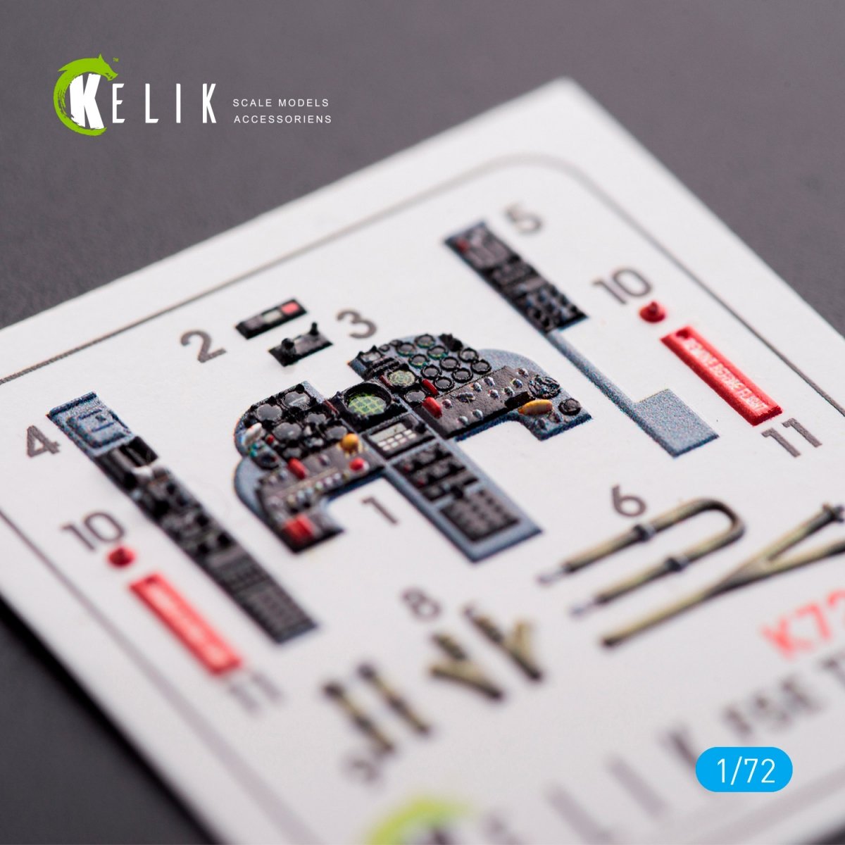 KELIK K72002 F-5E TIGER II EARLY SERIES INTERIOR 3D DECALS FOR DREAM MODEL KIT 1/72 – image 2