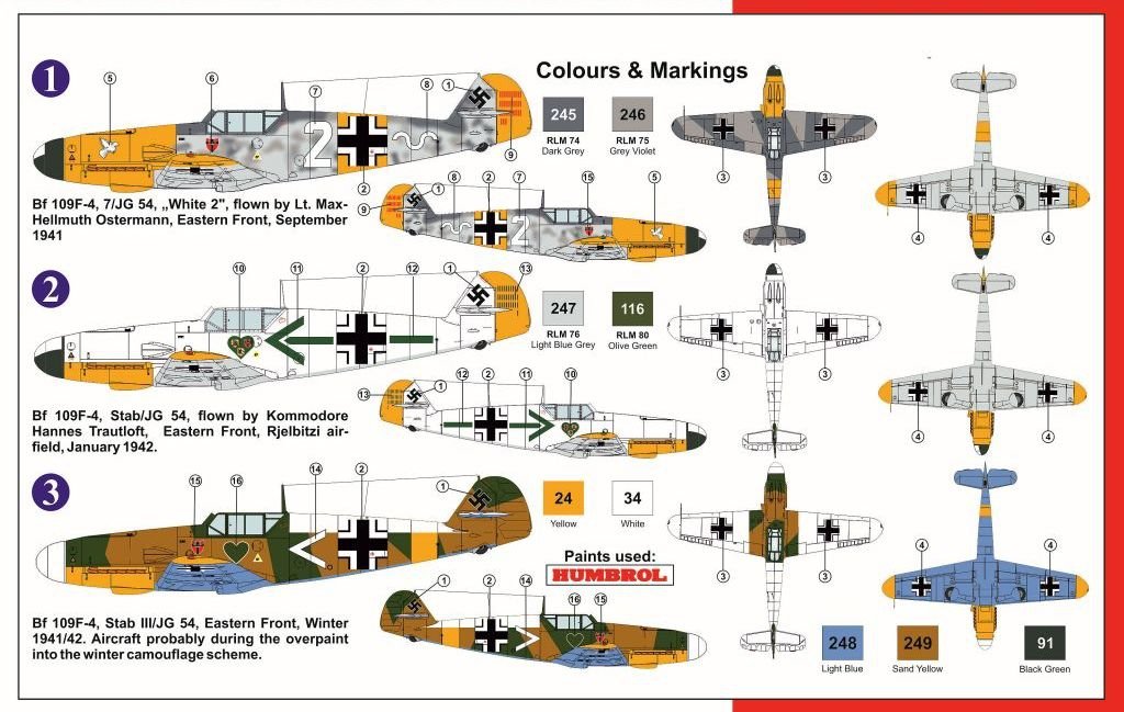 AZmodel AZ7536 Messerschmitt Bf-109F-4 &amp;quot;JG.54&amp;quot; 1/72 – Bild 2