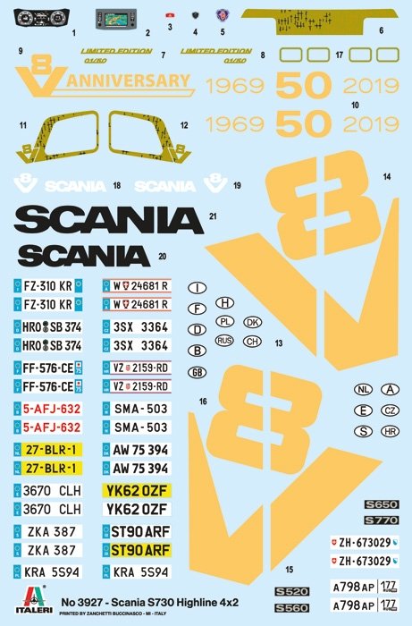 Italeri 3927 Scania S730 HIGHLINE 4x2 1/24 – Bild 3