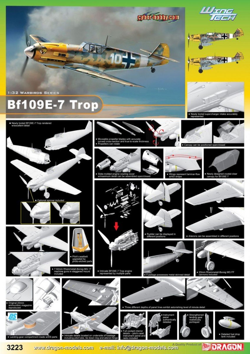 Cyber Hobby 3223 Bf109E-7 Trop 1/32 – image 2