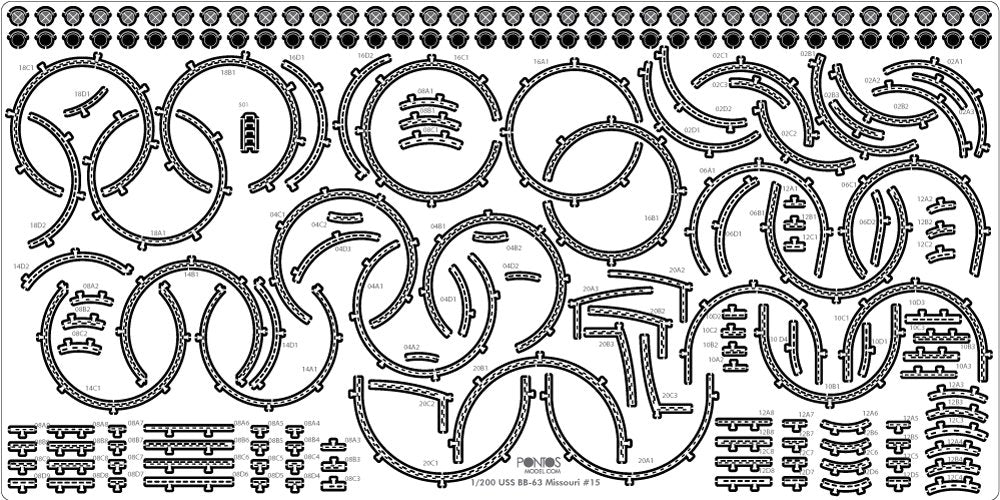 Pontos 23004F1 USS BB-61 Iowa 1944 Detail Up Set (Teak tone stained wooden deck) 1/200 – Bild 15