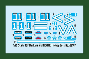 Hobby Boss 82917 IDF Merkava Mk.IIID (LIC) 1/72 – Bild 2