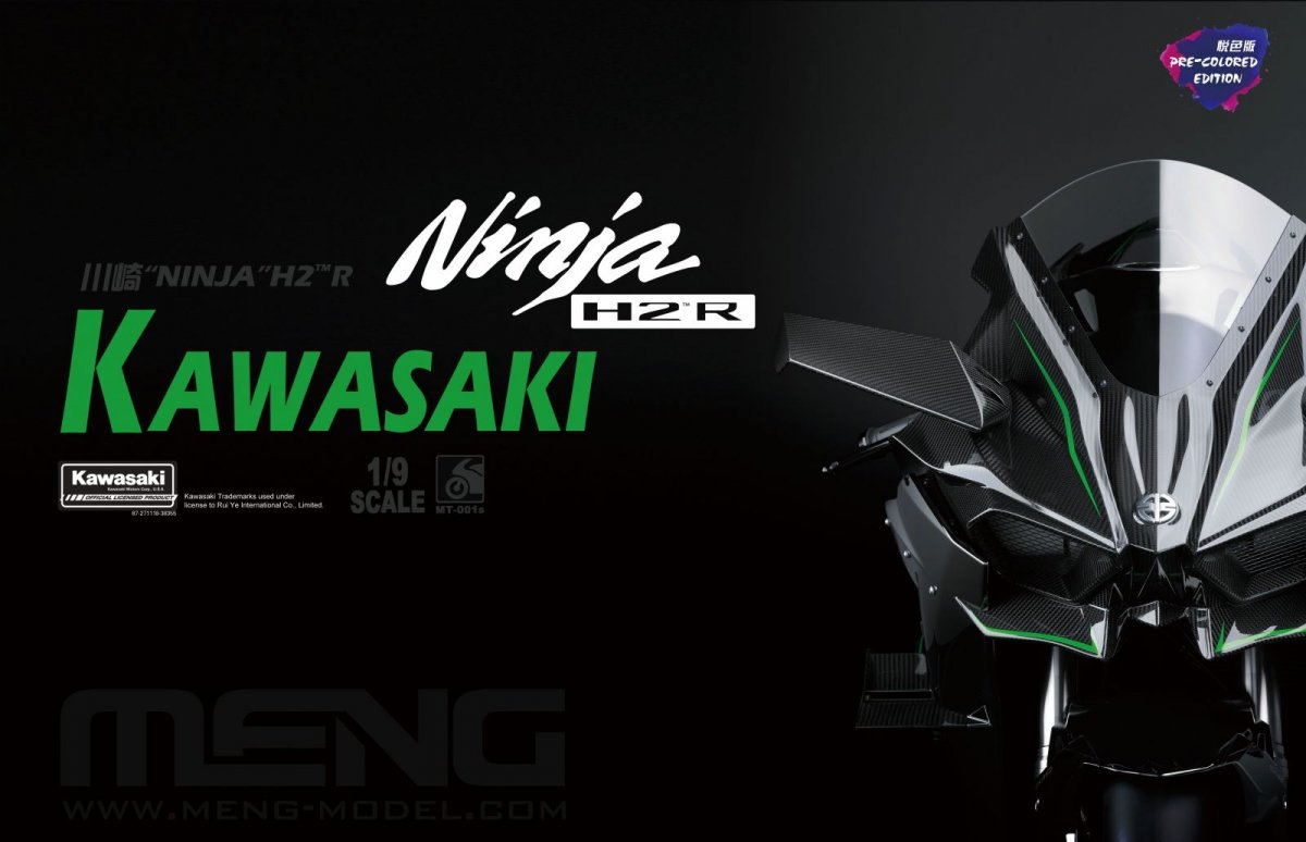 Meng Model MT-001S Kawasaki Ninja H2R (Pre-colored Edition) 1/9