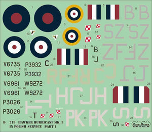ModelMaker Decals D48219 Hawker Hurricane Mk.I in Polish service part 1 1/48 – image 2
