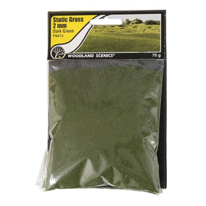 Woodland Scenics WFS613 2mm Static Grass Dark Green