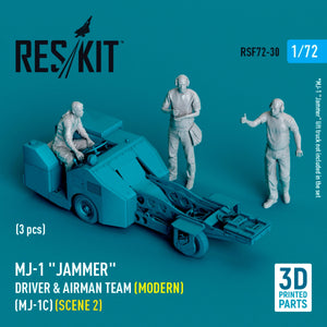 RESKIT RSF72-0030 MJ-1 "Jammer" Driver &amp; airman team (Modern) (MJ-1C) (scene 2) (3 pcs) (3D Printed) 1/72