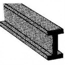 Plastruct 90025 I-beam "H" 6.4mm x 3.2mm x 1.3mm x 600mm (ABS) / 4 pcs.