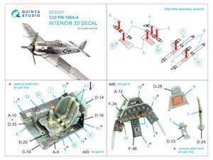 Quinta Studio QD32221 FW 190A-4 3D-Printed colored Interior on decal paper (Zoukei Mura SWS) 1/32 – Bild 2