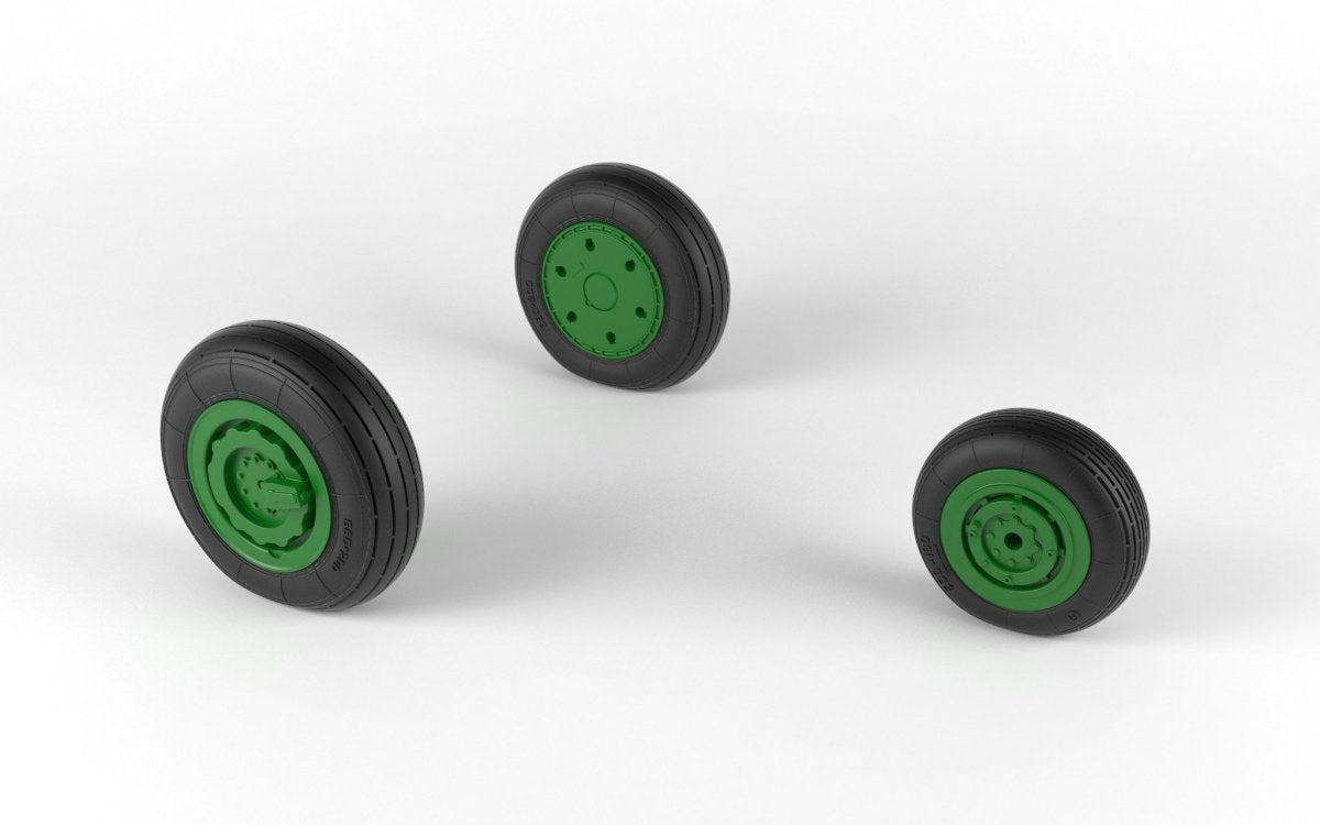 Armory Models AW48027 Mikoyan MiG-21 Fishbed wheels w/ weighted tires, early 1/48 – obrázek 3
