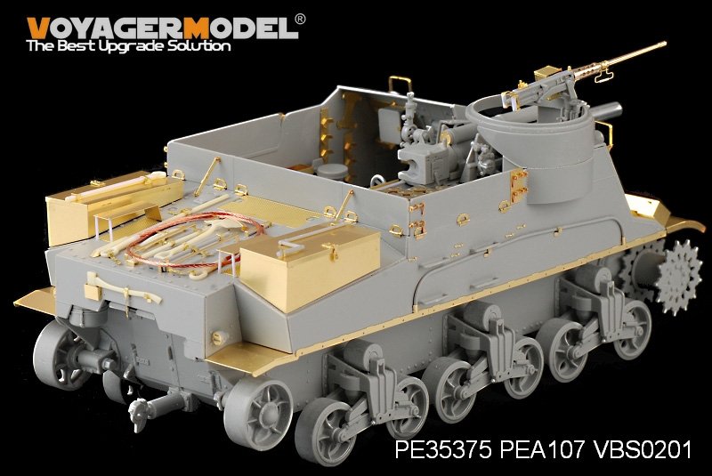 Voyager Model PE35375 WWII US M7 Priest Mid Production w/Ammunition case/telephone set for DRAGON 6637 1/35 – obrázek 10
