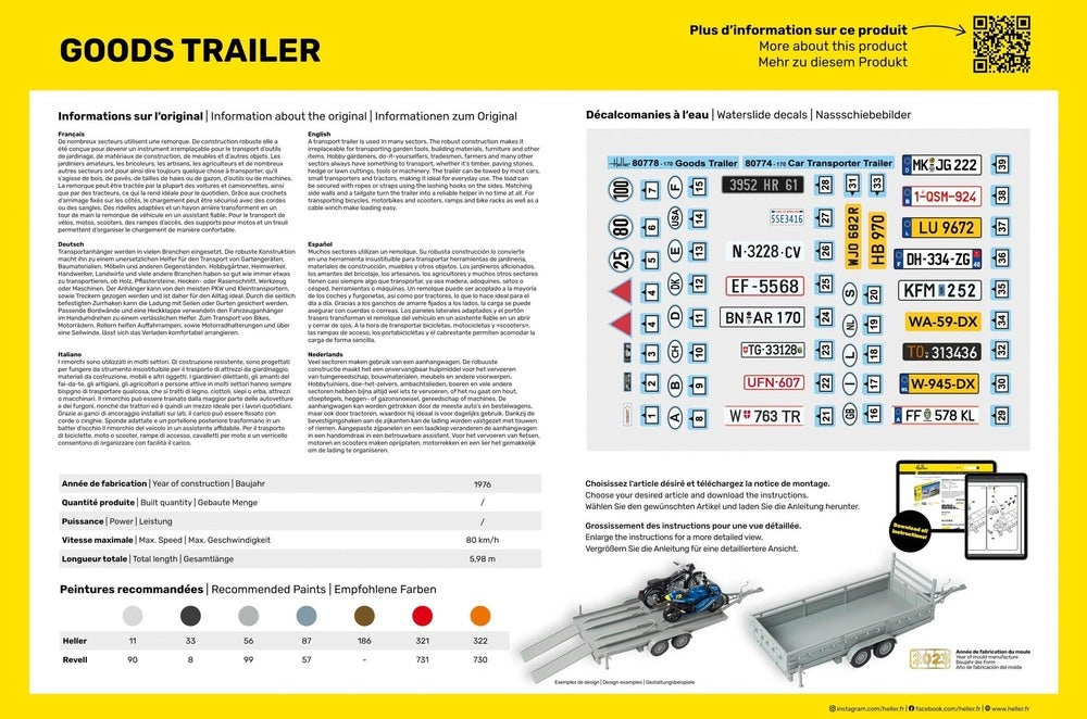 Heller 56778 STARTER KIT Goods Trailer 1/24 – zdjęcie 4