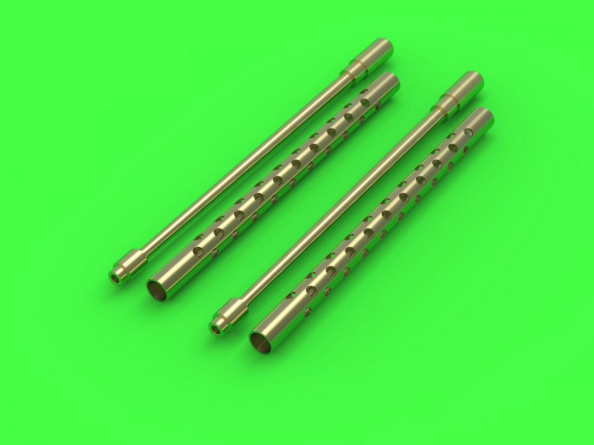 Master AM-32-119 B-24 Liberator - Browning M2 aircraft MG set .50 caliber (12.7mm) with flash hiders (10 pcs.) (for Hobby Boss model) 1/32 – image 4