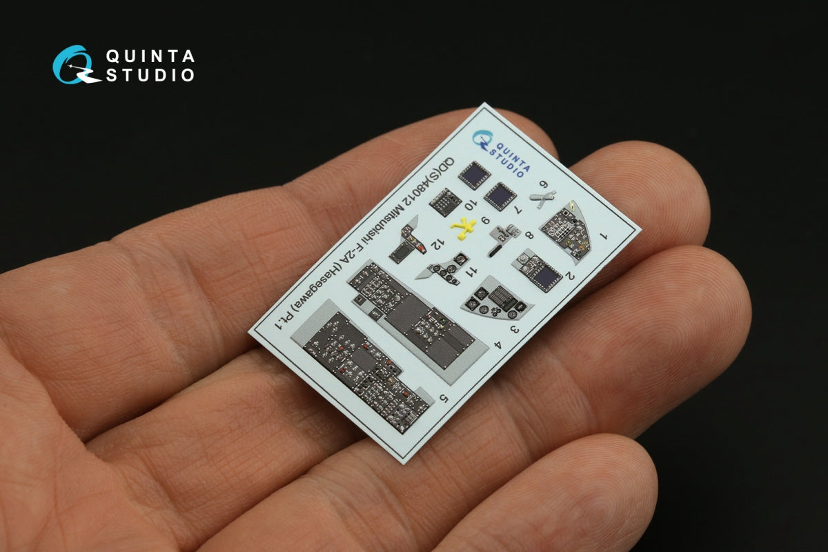 Quinta Studio QD48012 Mitsubishi F-2A 3D-Printed colored Interior on decal paper (Hasegawa) 1/48 – image 3