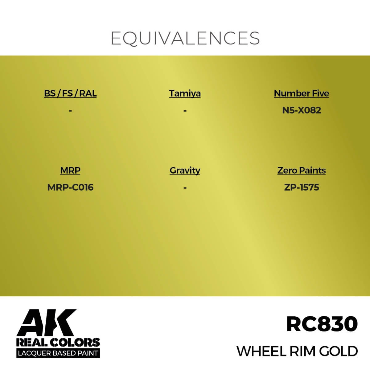 AK Interactive RC830 Wheel Rim Gold 17 ml – zdjęcie 3